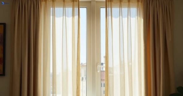 Dull dusty drapes in millers-point-nsw before professional cleaning